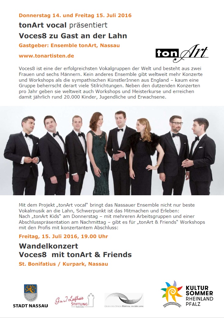 Flyer tonArt vocal 2016